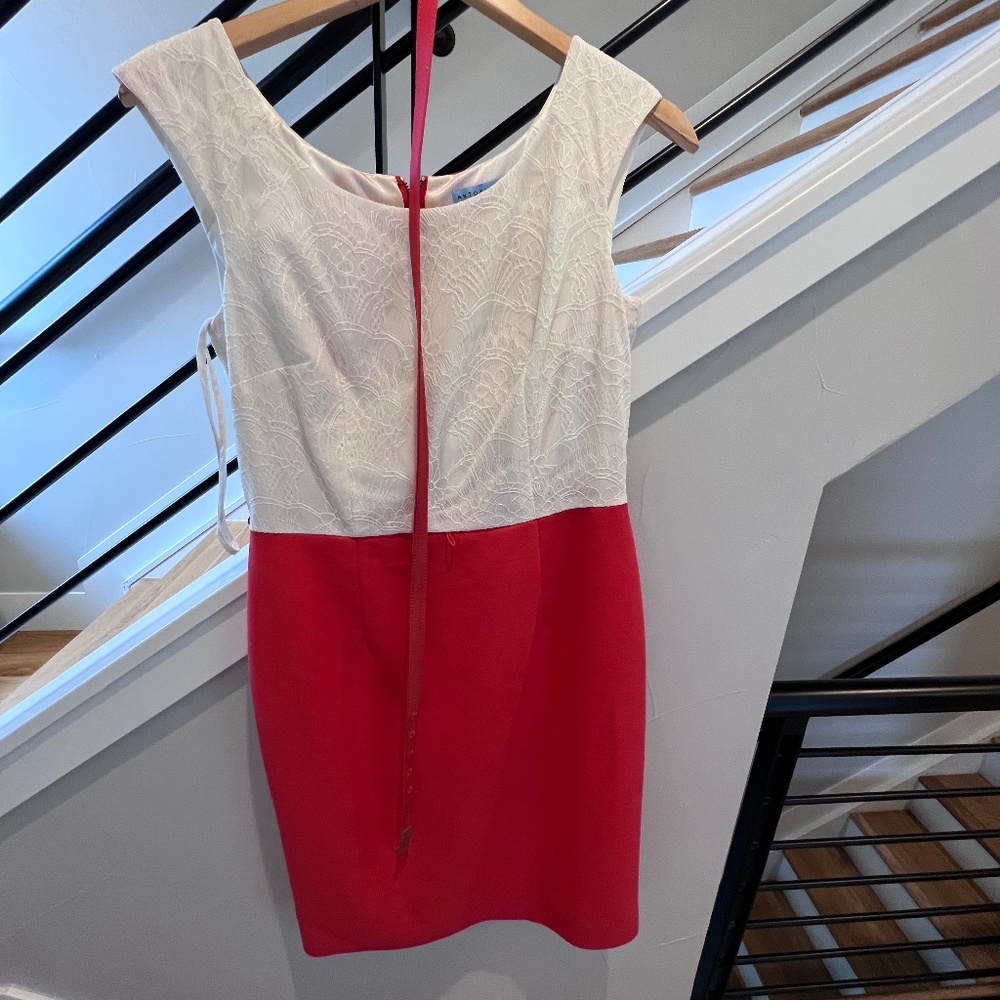 Antonio Melani Coral and Cream dress